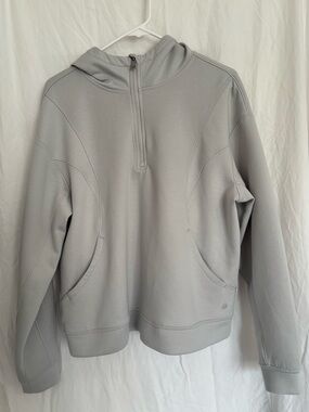 Apana Light Gray Quarter-Zip Hoodie